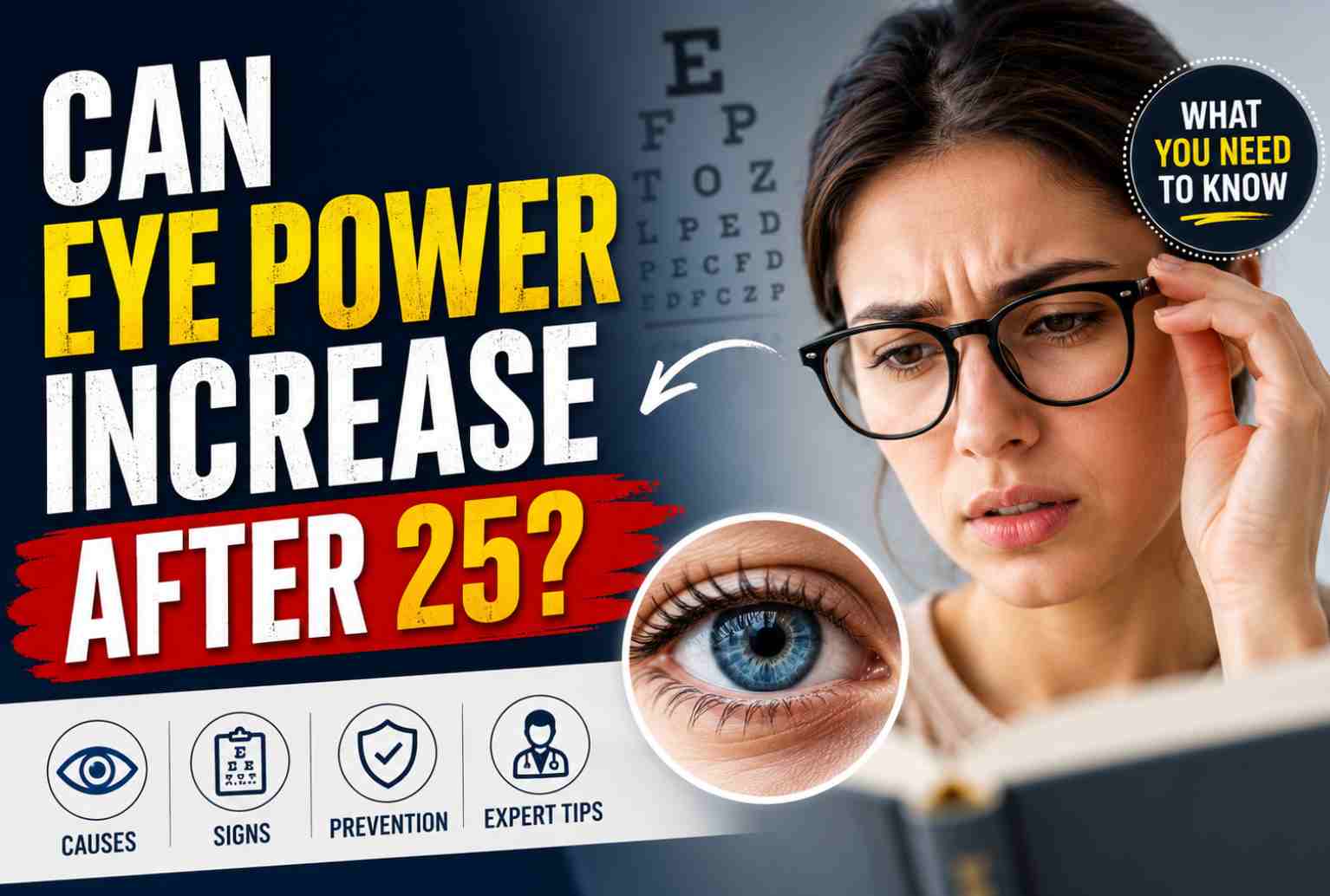 Can Eye Power Increase After 25? Causes, Symptoms & Prevention Guide