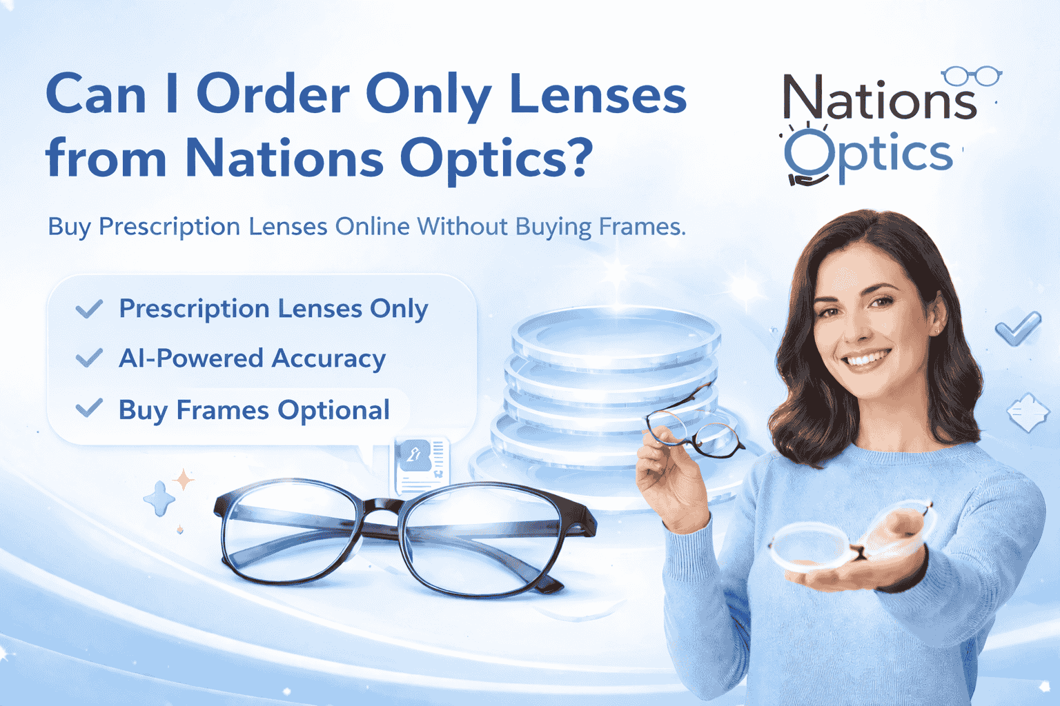 Can I Order Only Lenses from Nations Optics? | Buy Prescription Lenses Online