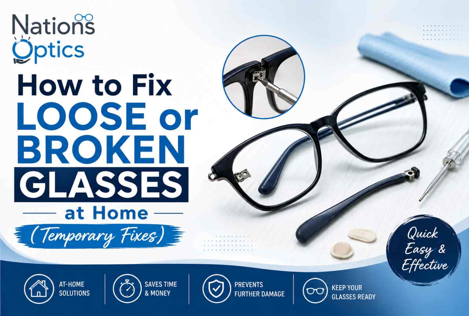 How to Fix Broken Glasses at Home: Temporary Fixes