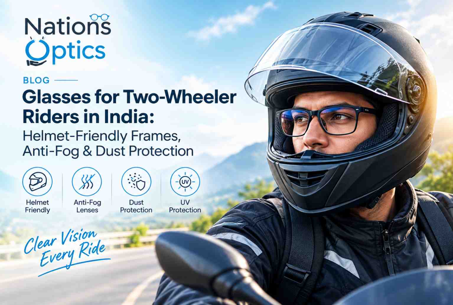 Best Glasses for Bike Riders in India | Nations Optics