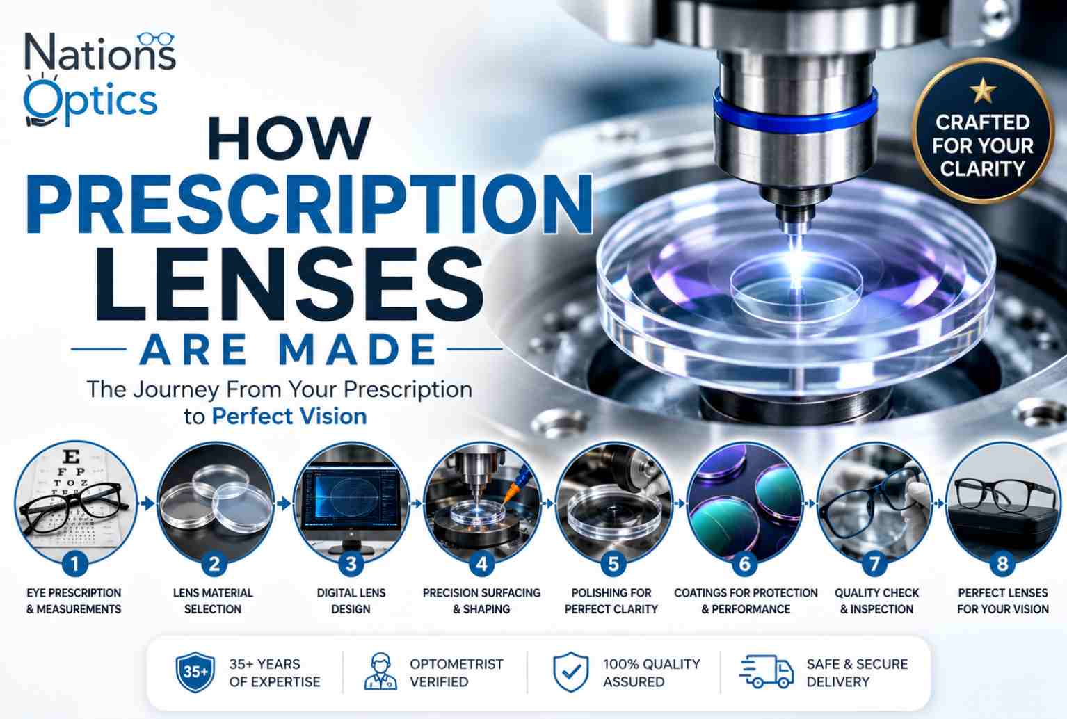 How Prescription Lenses Are Made | Nations Optics Guide