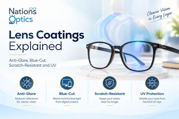 Lens Coatings Explained: Anti-Glare, Blue-Cut, Scratch-Resistant and UV