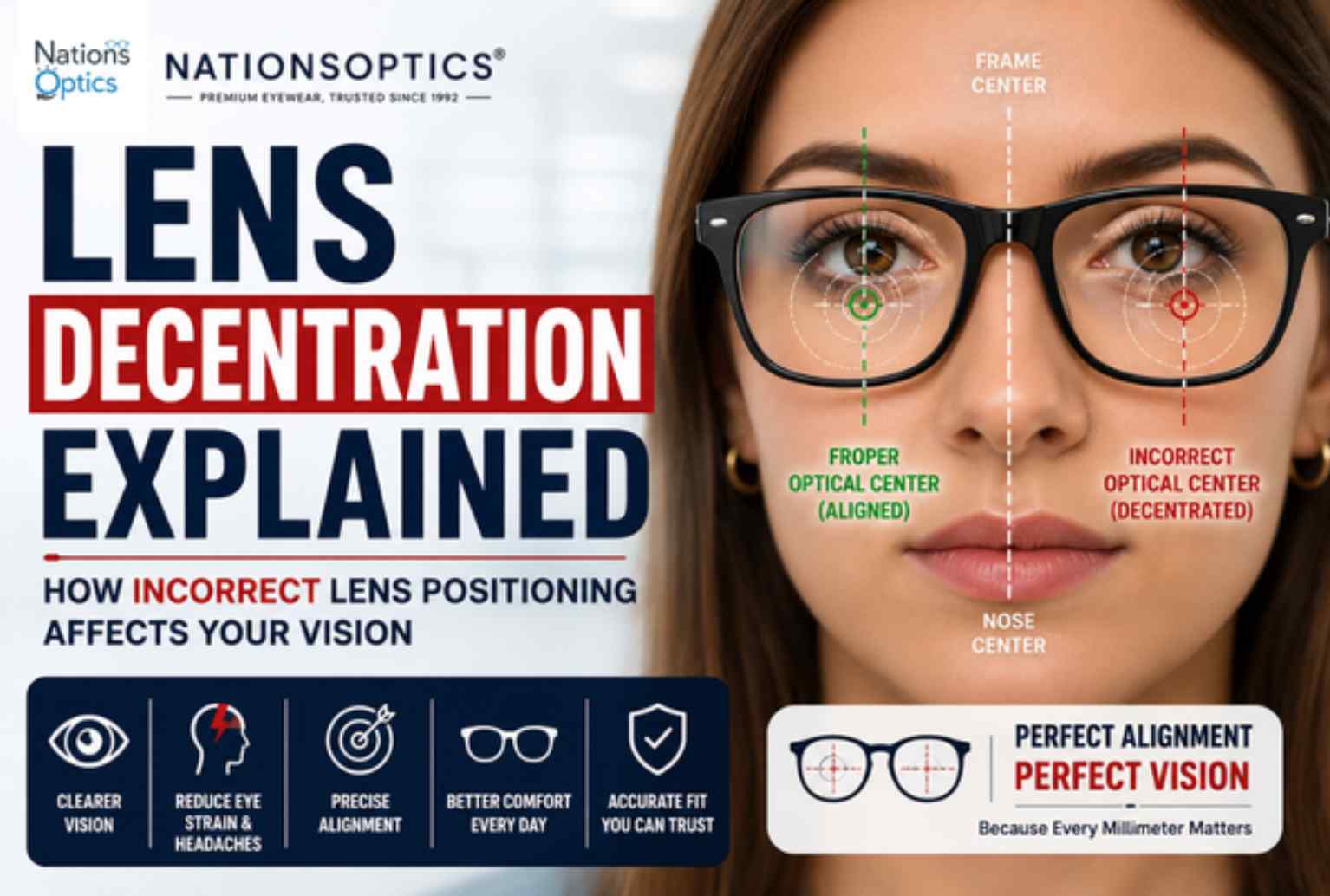 Lens Decentration Explained: Why Lens Alignment Affects Your Vision