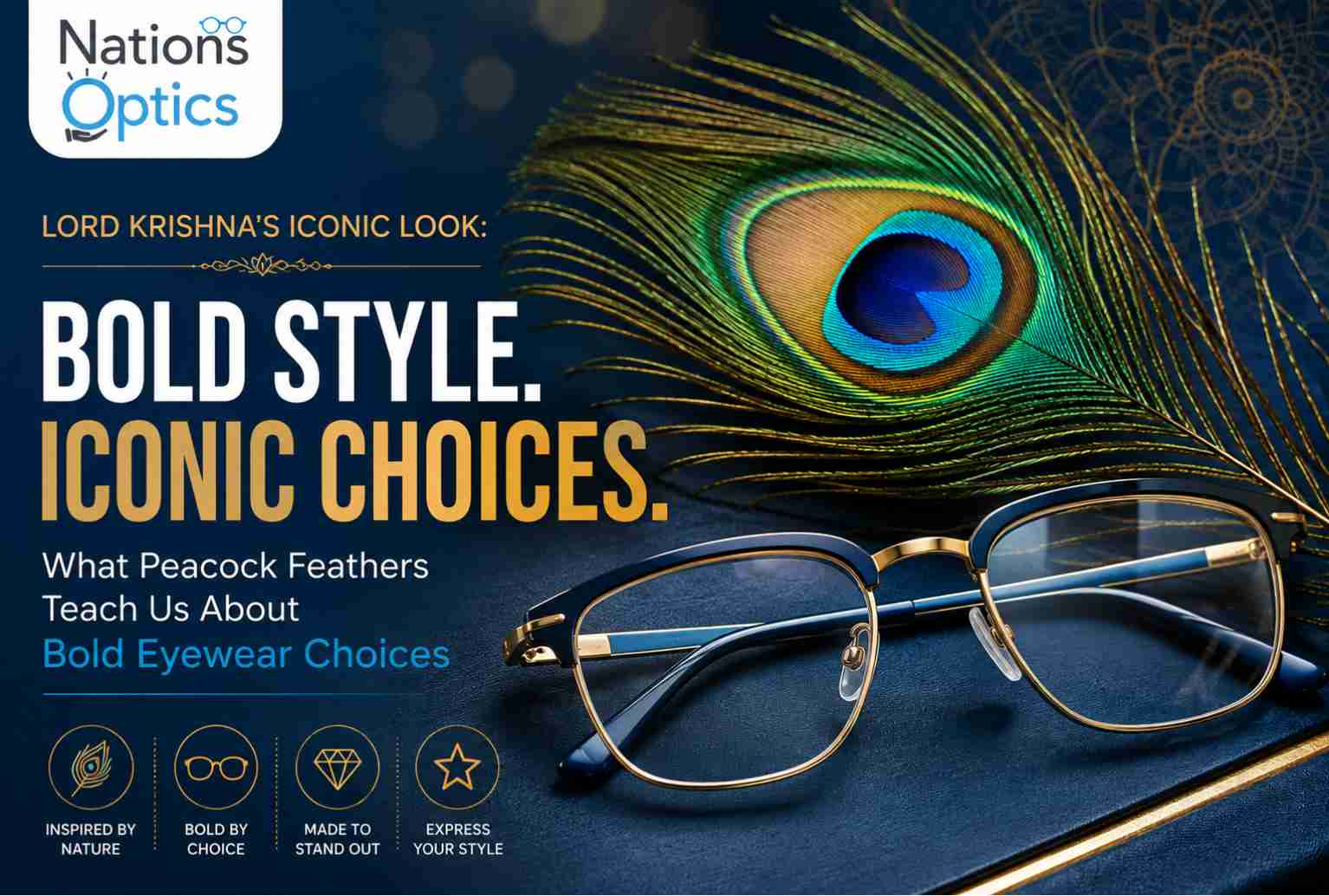 Krishna's Peacock Feather: A Lesson in Bold Eyewear | Nations Optics