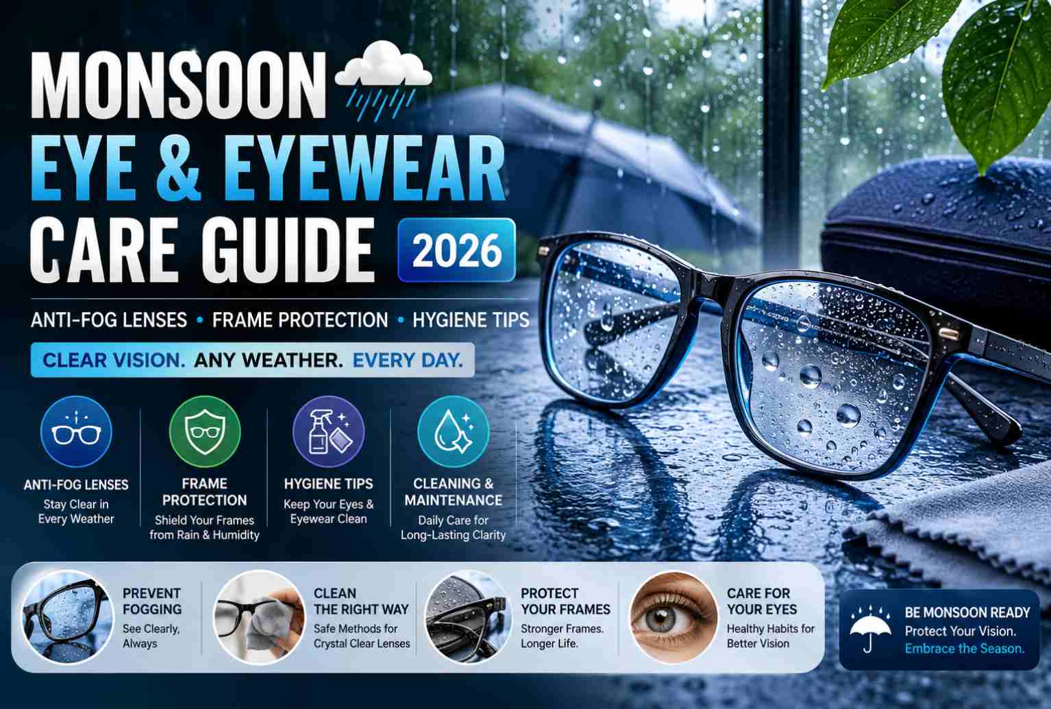 Monsoon Eyewear Care Guide 2026: Anti-Fog Lenses & Frame Tips