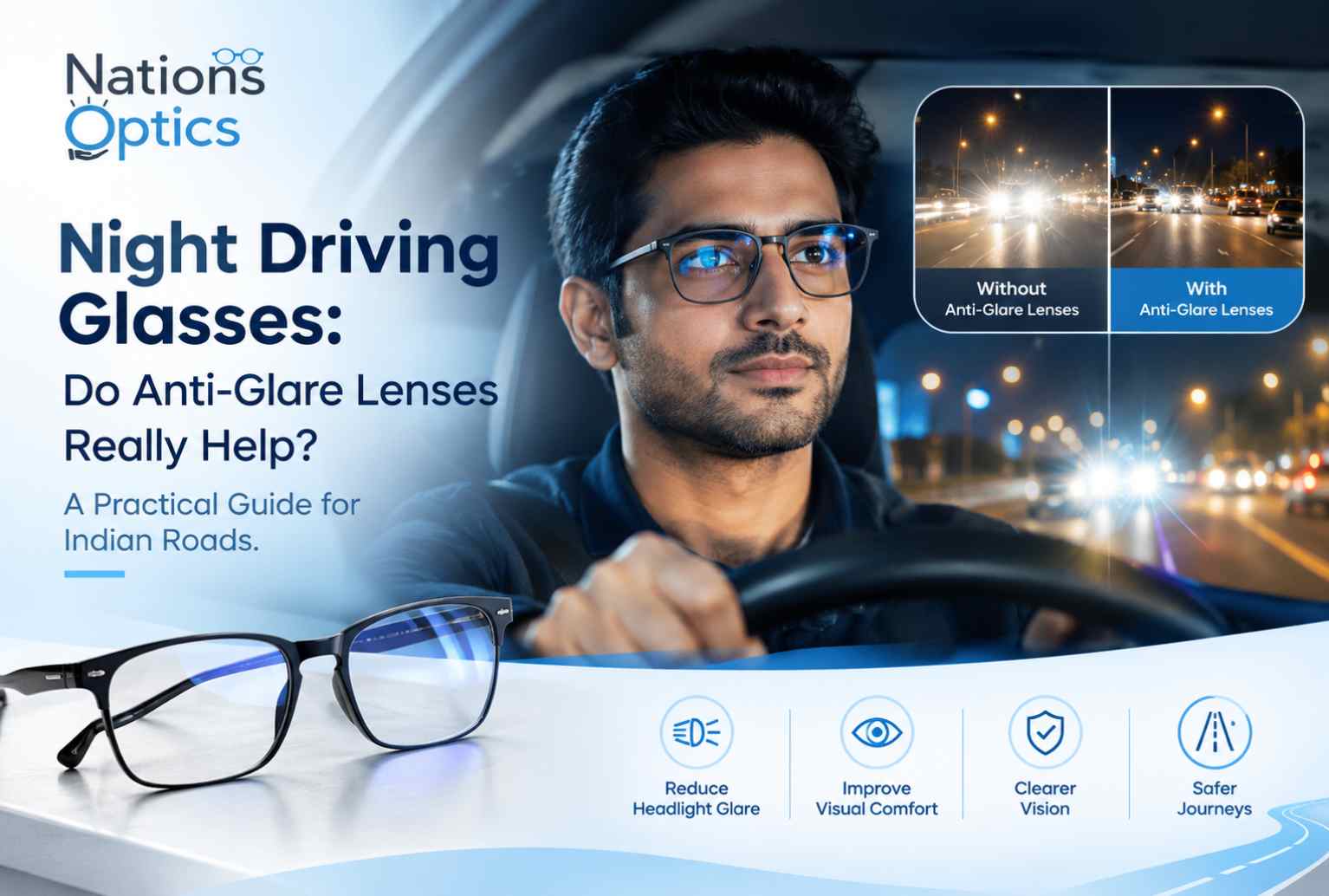 Night Driving Glasses: Do Anti-Glare Lenses Really Help? A Practical Guide for Indian Roads