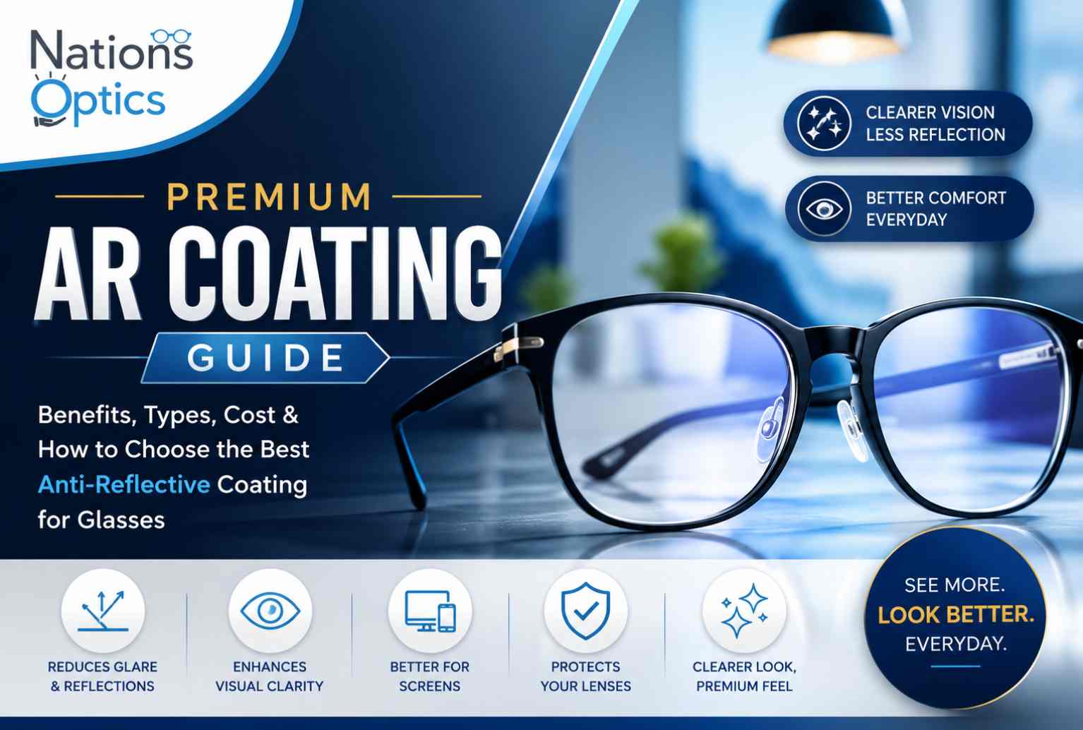 Premium AR Coating Guide: Benefits, Cost & Care for Glasses