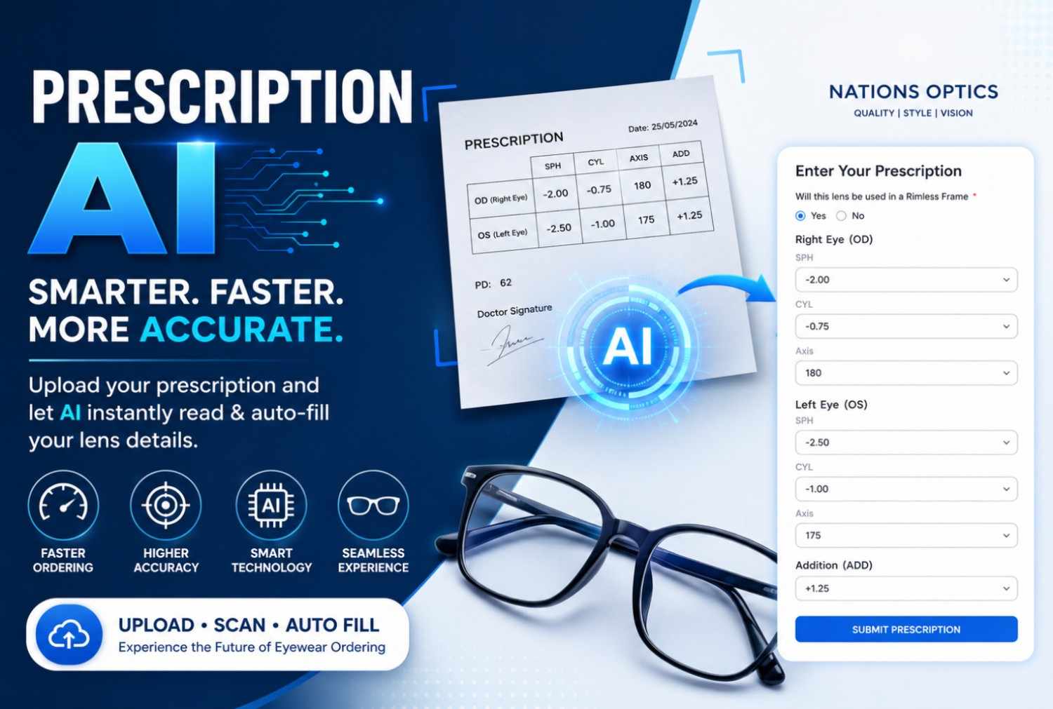 Prescription AI: The Future of Smart Eyewear Ordering at Nations Optics