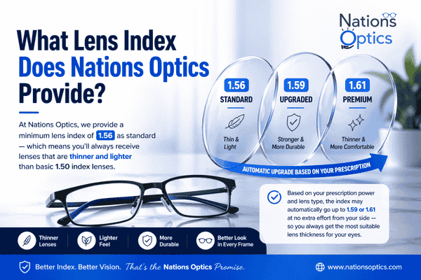 What Lens Index Does Nations Optics Provide? | 1.56 Standard Lenses