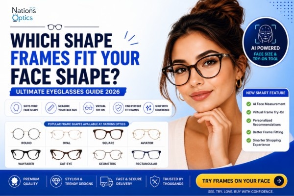 Which Shape Frames Fit Your Face Shape? Ultimate Eyeglasses Guide (2026)