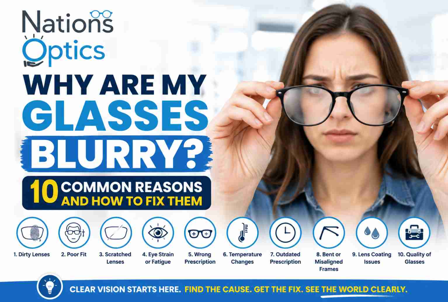 Why Are My Glasses Blurry? 10 Common Reasons and How to Fix Them
