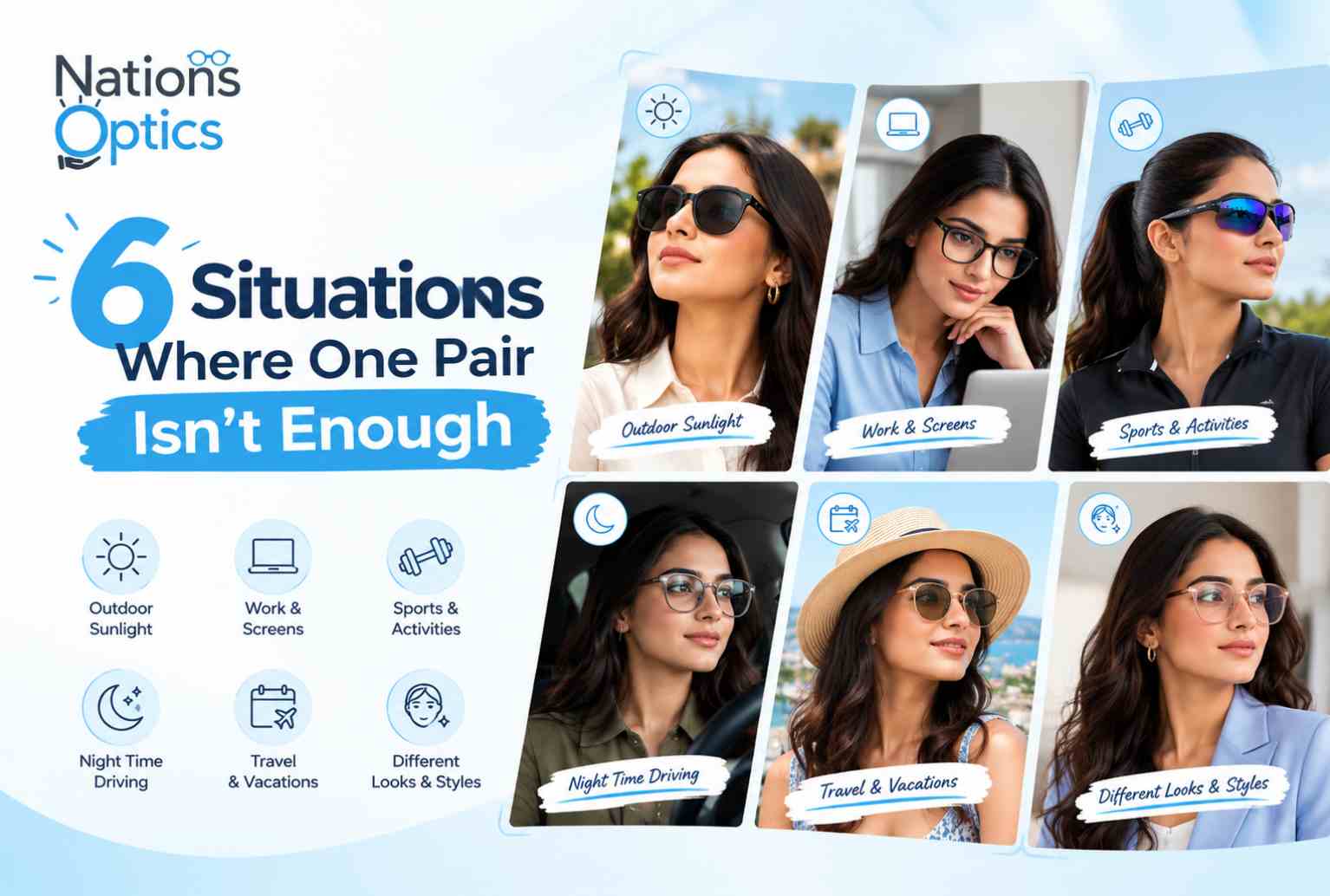 Do You Need a Second Pair of Glasses? 6 Situations | Nations Optics