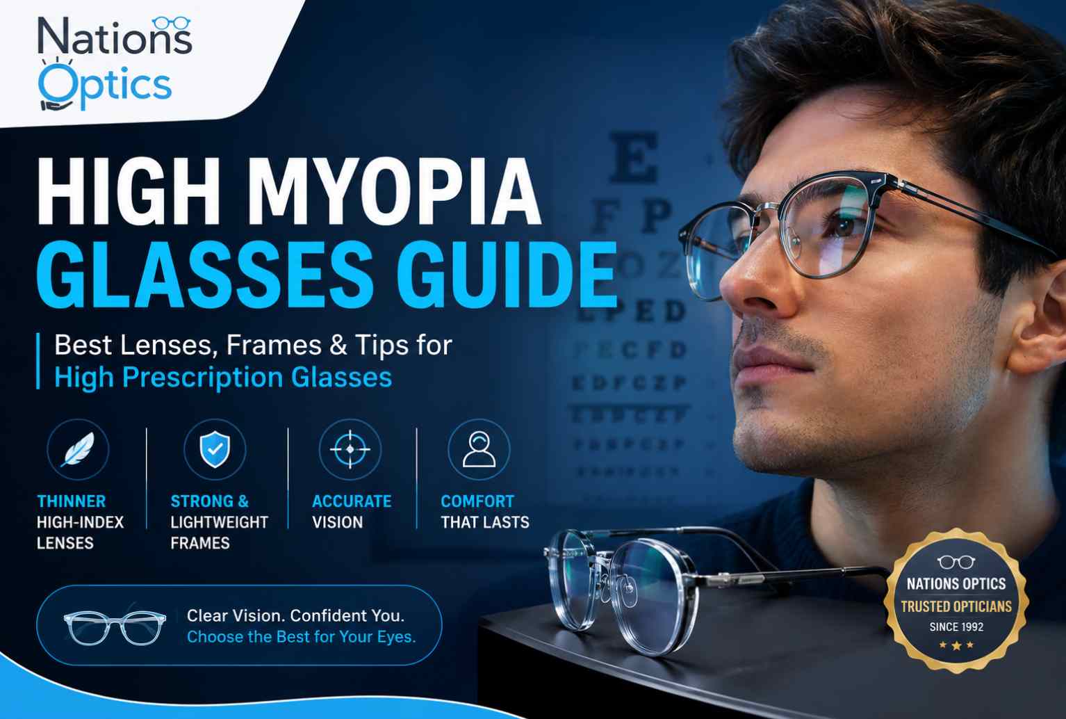 High Myopia Glasses: Best Lenses & Frames for Strong Prescriptions