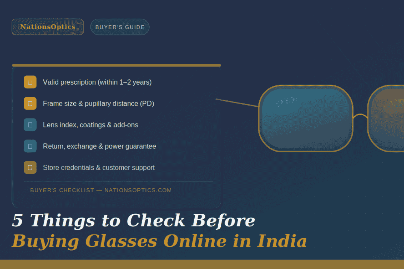 5 Things to Check Before Buying Glasses Online in India | NationsOptics