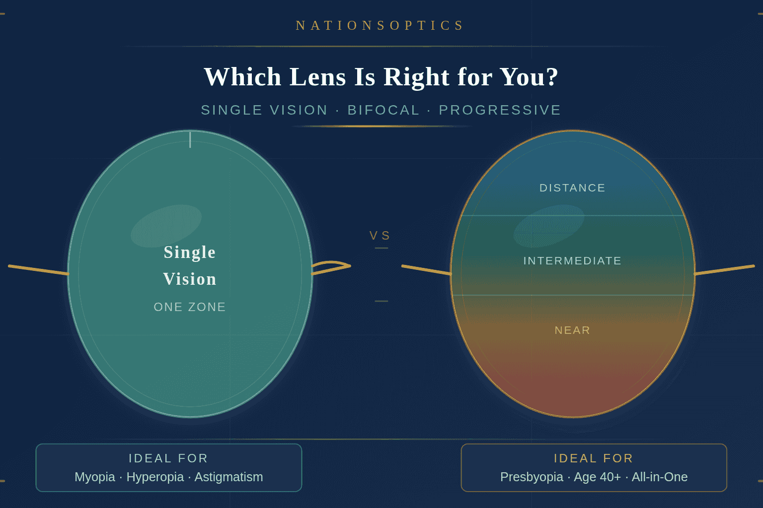Single Vision vs Progressive & Bifocal Lenses: Which Do You Need? | NationsOptics